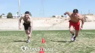 ManRoyale After outdoor workout fuck with Jordan Boss & Hugo Diaz