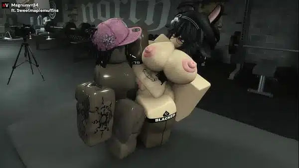 [Roblox] Horny slut has a workout with my thick black cock