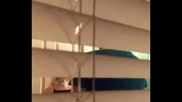 Voyeur Caught them fucking in the bathroom while h. up Christmas lights