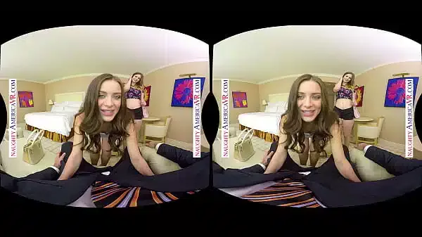 An unforgettable sexual encounter with Lana Rhoades and Stella Cox by Naughty America VR