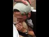 Fat Cock Sucking in the Woods by Horny Amateur