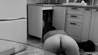 My horny stepmom fucked a locksmith and then woke up. LoL
