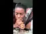 Two Hot Ebony Chicks Sucking And Fucking Big Cock