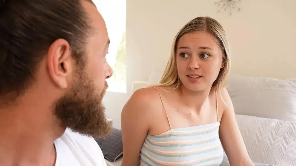 busty teen amber moore welcomes him home 1