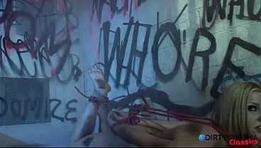 Captive slut gets ass fucked in the sex dungeon