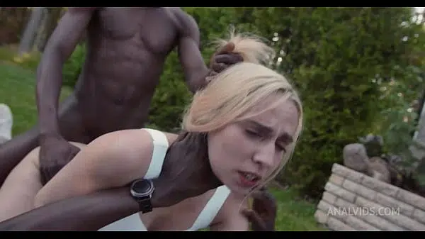 DP 2on1 – Two black guys robbed the house and took the anal virginity of Aura Sin FLX005