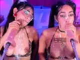 Fetish lesbian toying