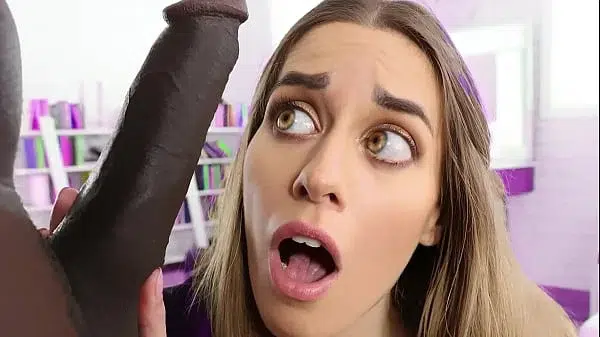 He gets the visit of a babe he doesn’t know that wants to suck his huge cock – interracial porn