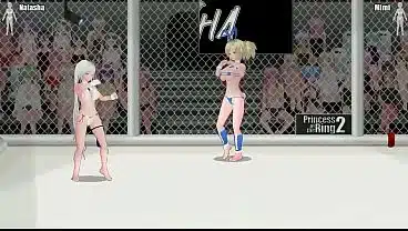Hot women in lesbian acts in Princess of ring 2 hentai game new video
