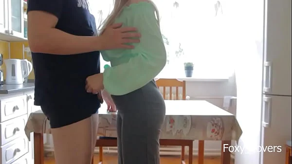 I fuck my College Roommate hard on kitchen table and she have Orgasm twice!