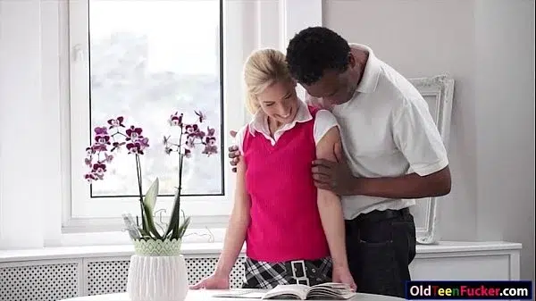 Nesty is sucking off her old black teachers cock