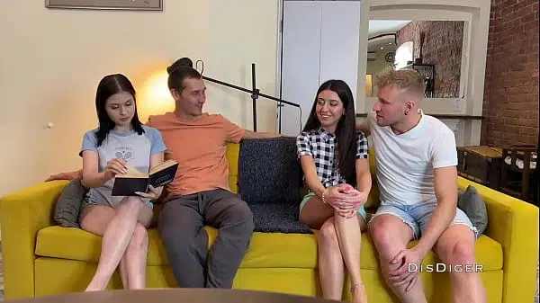 Our girls blindfolded us and swap places – Swinger Party