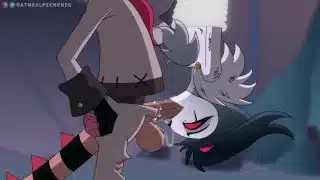 Stolas from Helluva Boss doing blowjob