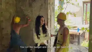 Three workers persuade a fragile inspector to fuck. Katty West service DisDiger, Falcon Al and Kit Belove