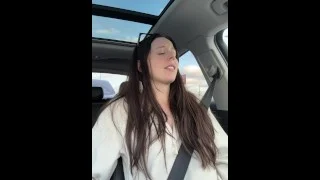Wintery Tim Horton’s Drive Thru Visit with My Pornhub Vibrator!!