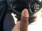 Amateur Guy Masturbates in Car