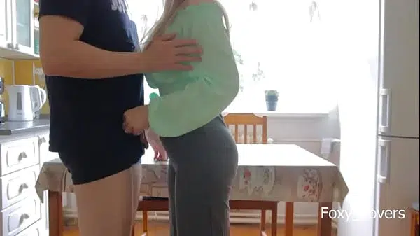 I fuck my College Roommate hard on kitchen table and she have Orgasm twice!