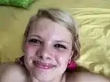 Little Taylor lays back for dick