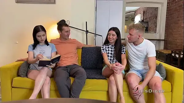 Our girls blindfolded us and swap places – Swinger Party