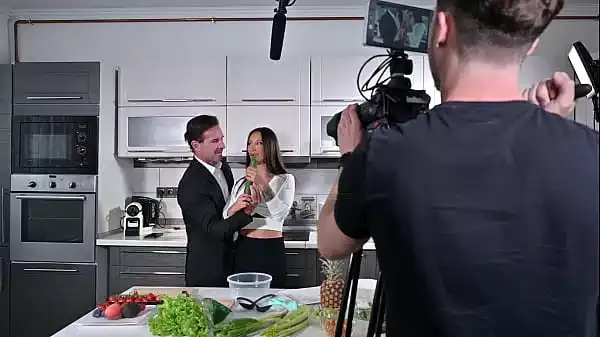 Playful TV Presenter Monika Fox Laps Up Spunk After On Set DP Pounding GP3118