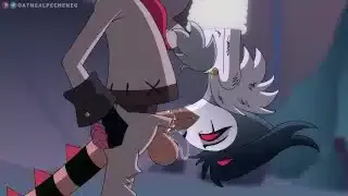Stolas from Helluva Boss doing blowjob