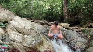 EXPLORING IN NATURE NAKED AND WITH A COCK FULL OF MILK