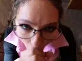 Step mom’s facial cumshot after bukkake – best sex!