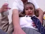 Asian bukkake fetish slut toyed and facialized