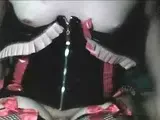 Femboy in Corset Strokes His Fat Cock