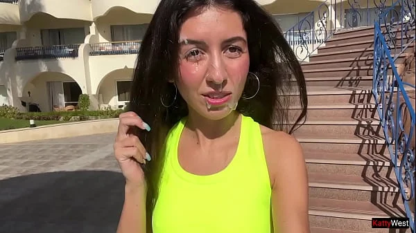 Fit girl has sex after training and wants cum on her face – Cumwalk