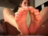 Foot fetish Close up feet and toes tease