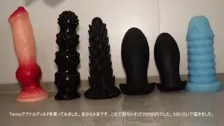 Temuで買ったアナルディルド４本を試してみた